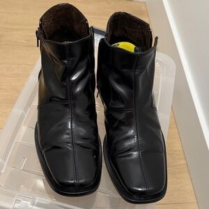 Elegant Black Leather Ankle Boots